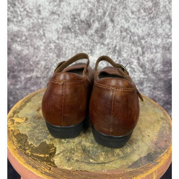 Dansko Womens Mary Jane Shoes 11 EUR 42 Brown Oiled leather Boho Vintage Style - Picture 10 of 14